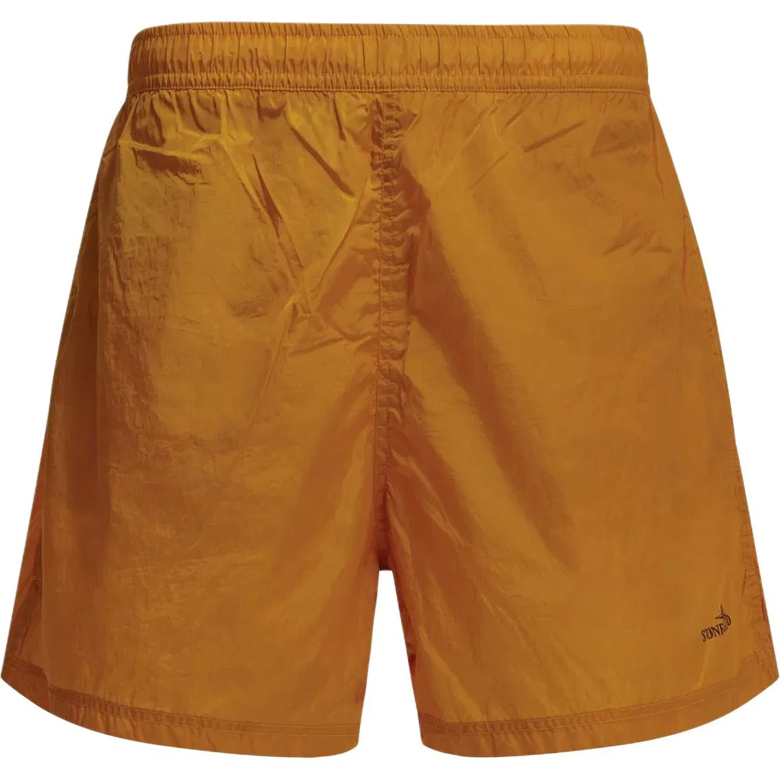 Шорты пляжные с логотипом Stone Island желтые