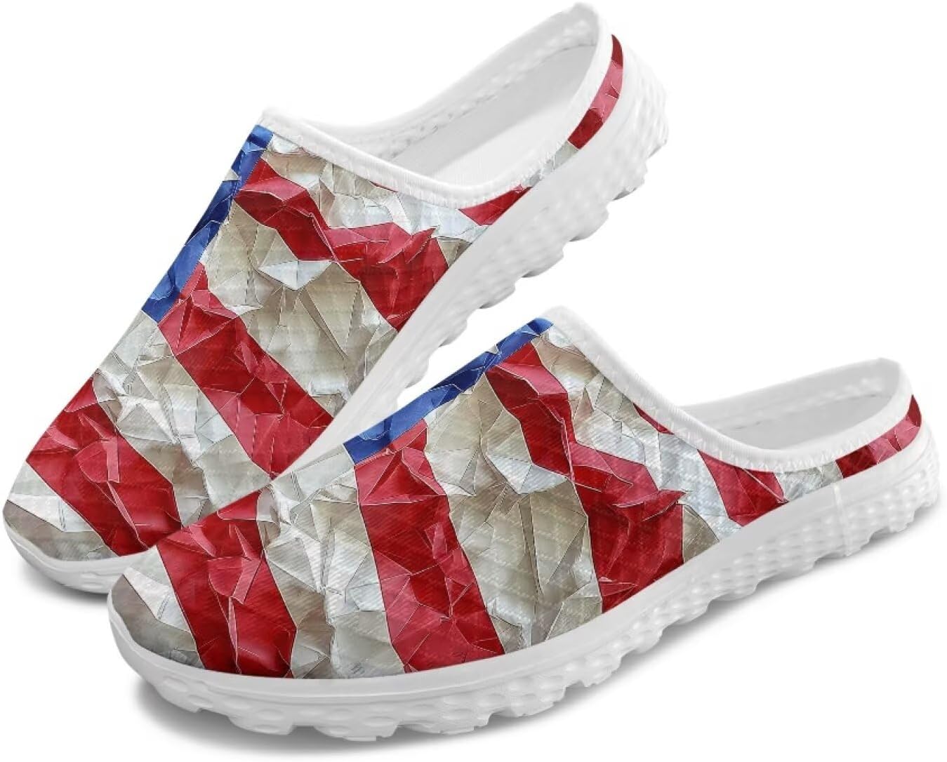 

Женские кроссовки Tomeusey Half Sport с сеткой - легкие прогулочные кроссовки с мягкой подошвой и удобной стелькой для повседневного использования, American Flag-1