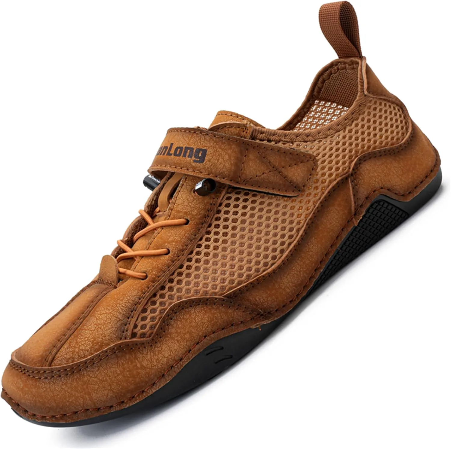 

Мужские мягкие и удобные обувь для вождения, повседневные слипоны, легкие дышащие кроссовки для ходьбы Abborora, светло-коричневый