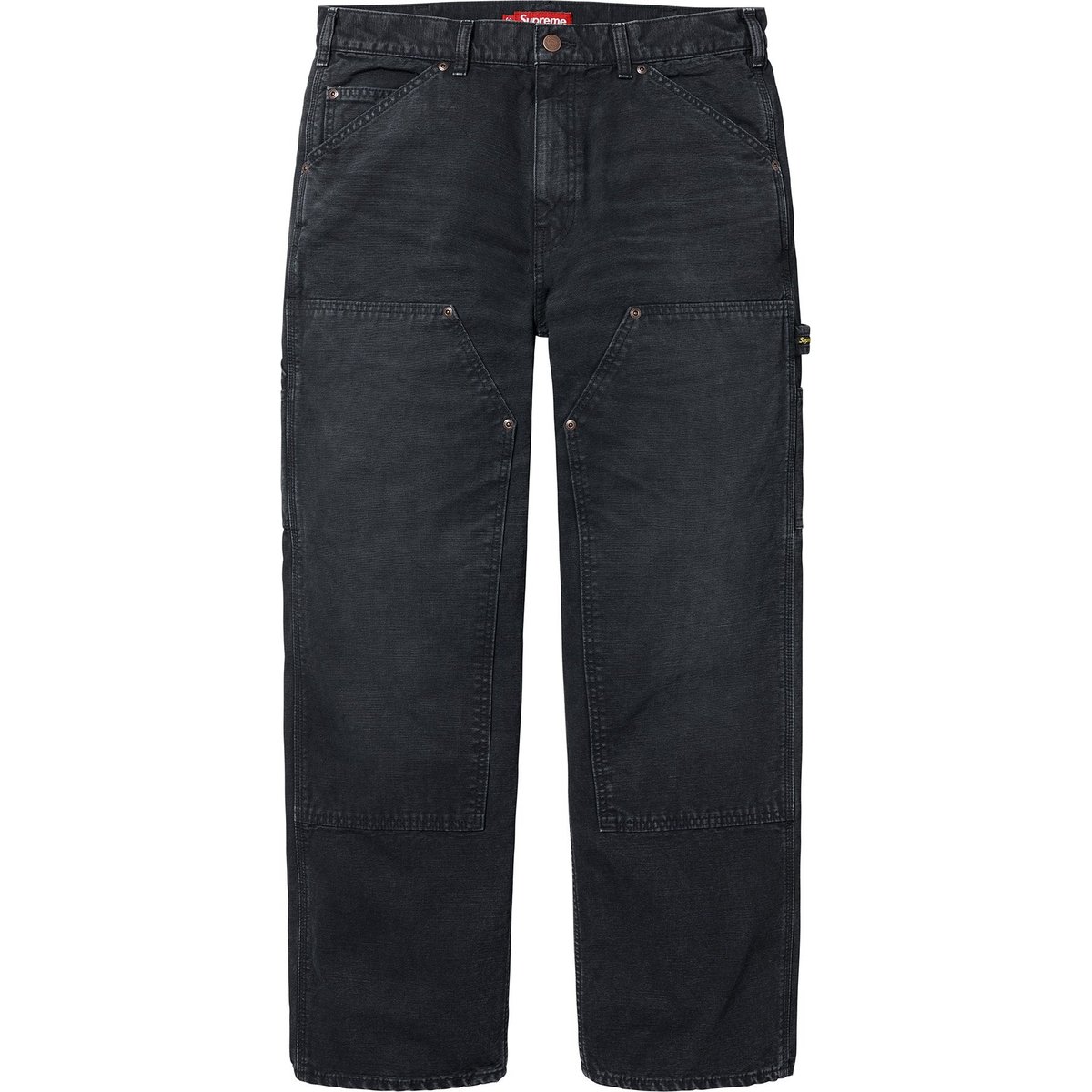 

Изношенные штаны с двойными наколенниками для маляров Supreme, черный