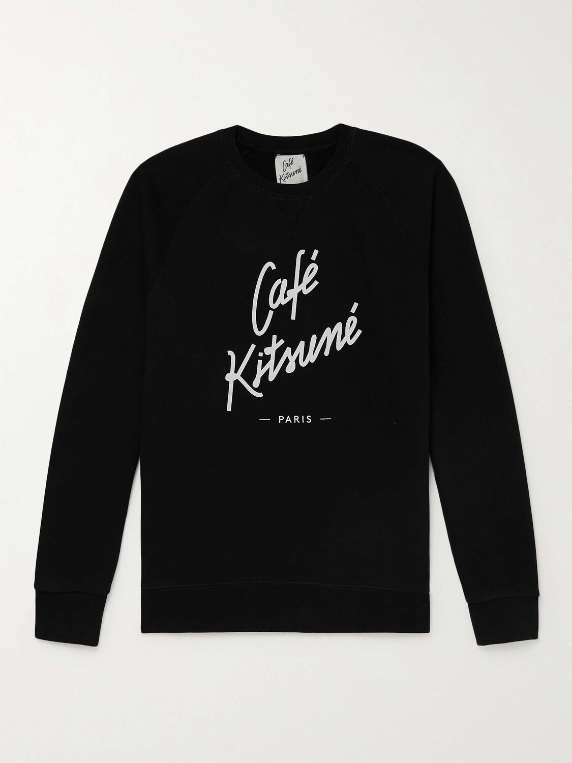 

Толстовка из хлопкового джерси с логотипом Café Kitsuné, черный