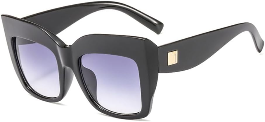 

Винтажные солнцезащитные очки для женщин и мужчин, большая оправа, градиентные солнцезащитные очки, женские очки с защитой от УФ-излучения UV400 LANGSER, C1 Black-grey