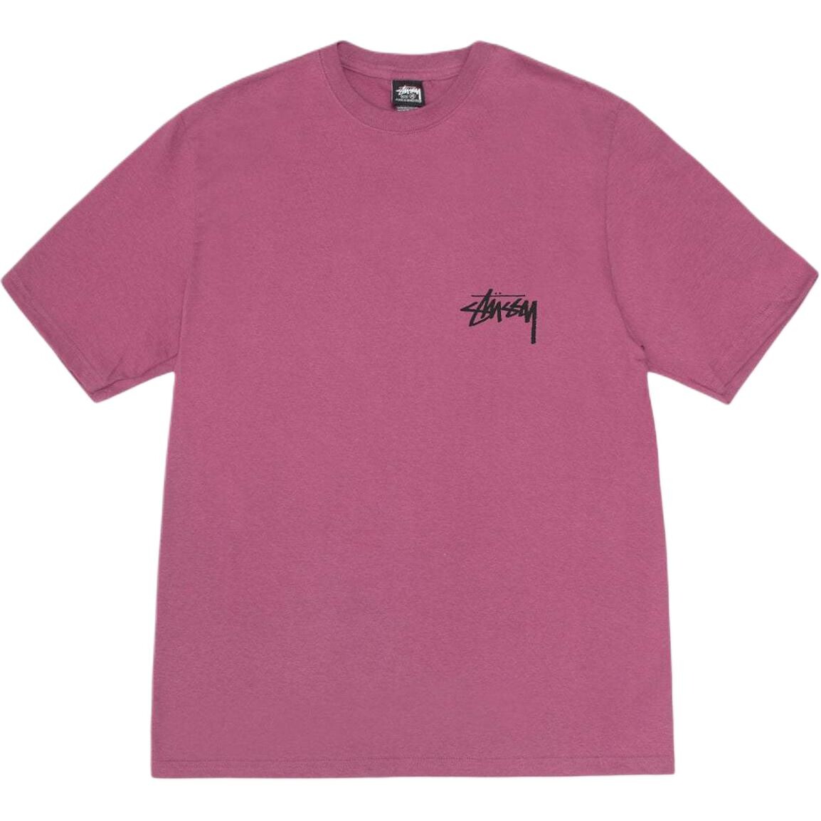 Футболка Stussy вишневого цвета, синяя — фото 2