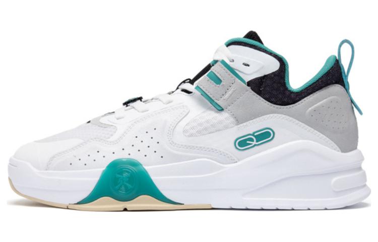 

Легкие высокие скейтерские кроссовки мужские бело-зеленые QIAODAN, Jordan White/Ceramic Enamel Green