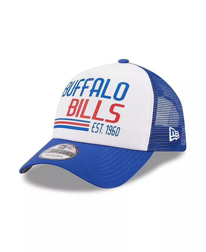 

Мужская белая кепка Royal Buffalo Bills Stacked A-Frame Trucker 9FORTY Adjustable New Era