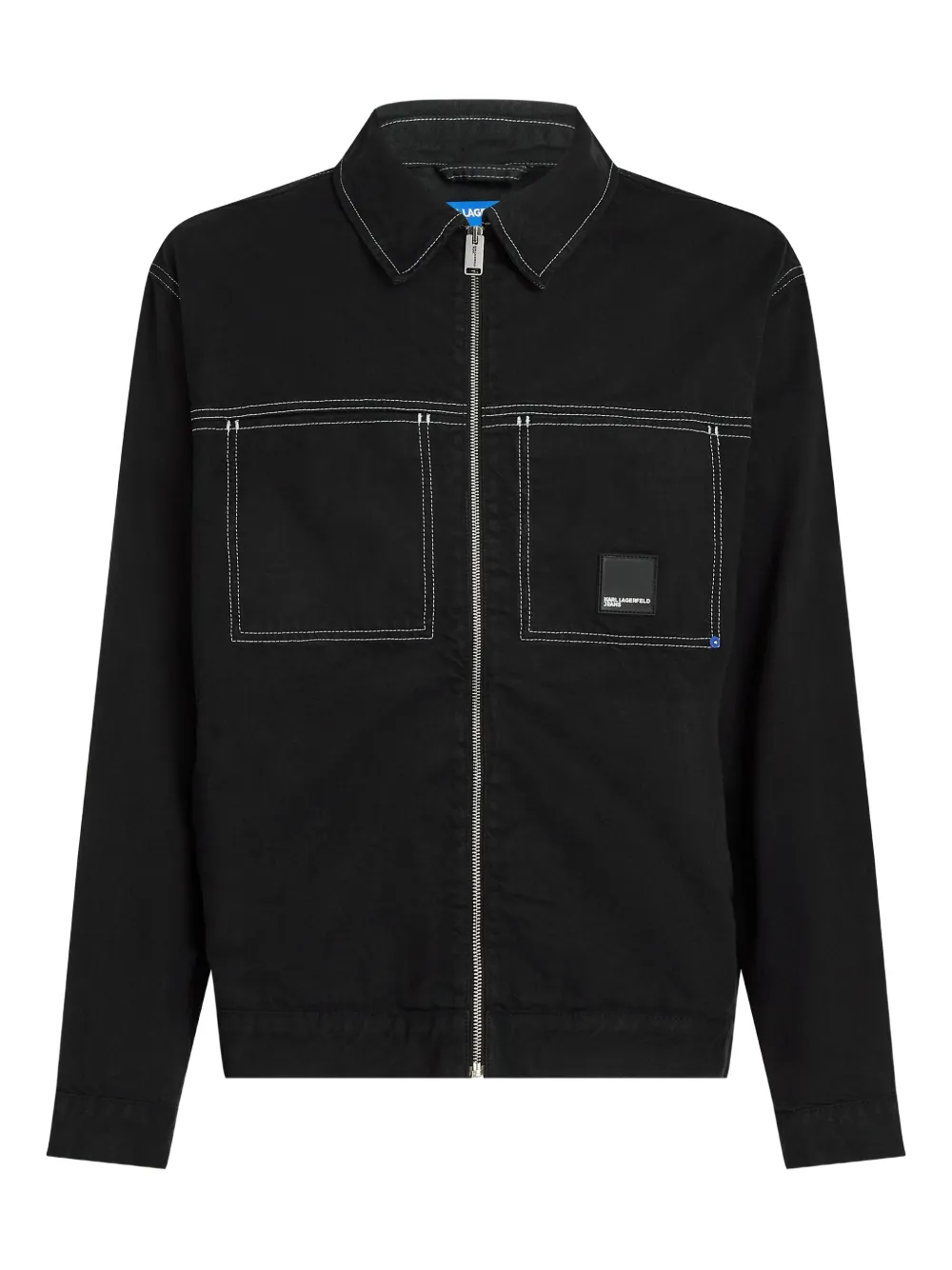 

Куртка-рубашка с контрастной строчкой Karl Lagerfeld Jeans, черный