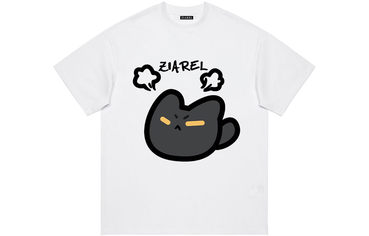 

Футболка Unisex Crew Neck Moderate Heavyweight ZIAREL, белый[angry kitten]