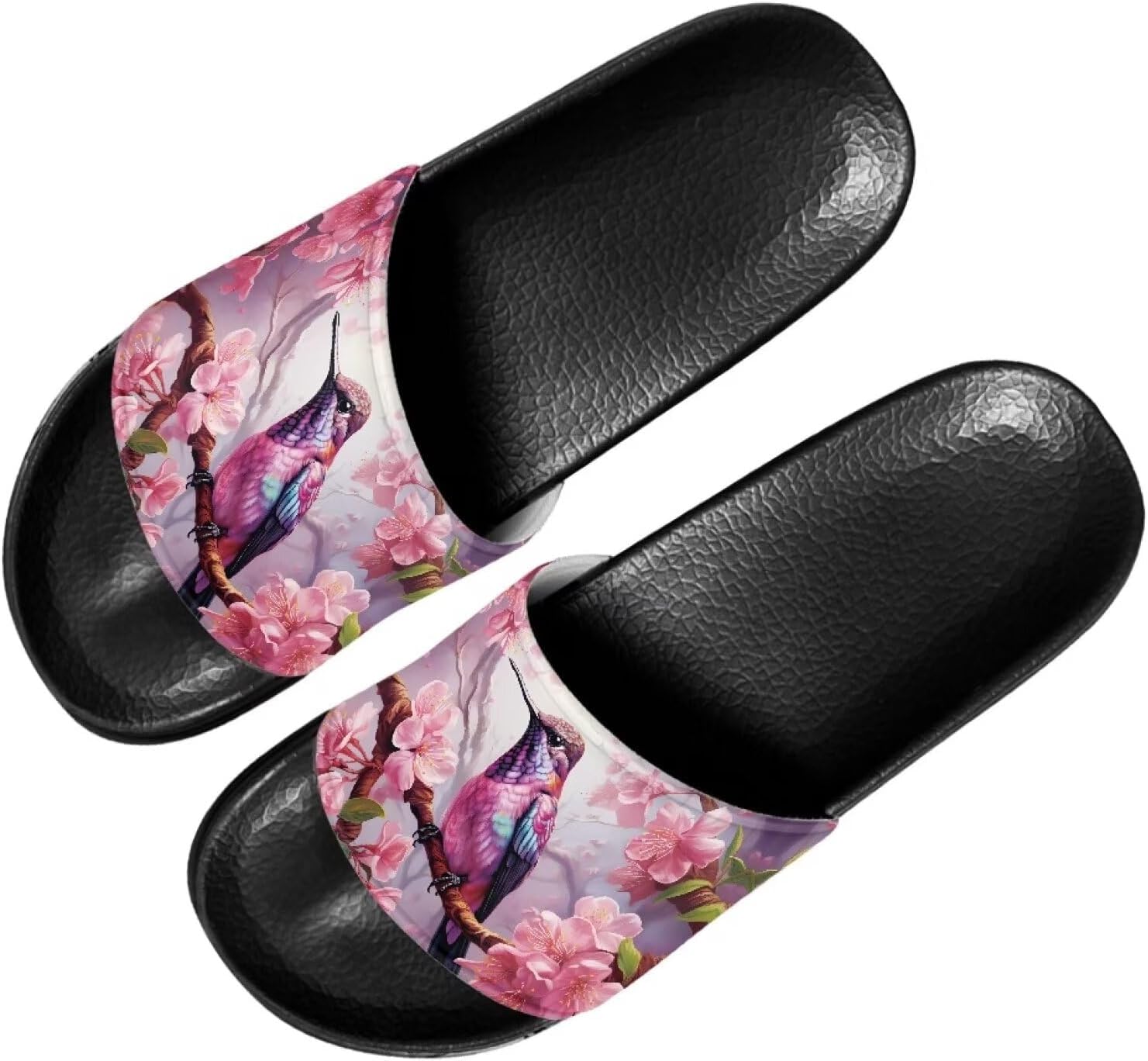 

Женские повседневные шлепанцы Forchrinse Black Cat с нотками музыки, мягкие нескользящие открытые тапочки, шлепанцы с плоской подошвой из ЭВА, розовый