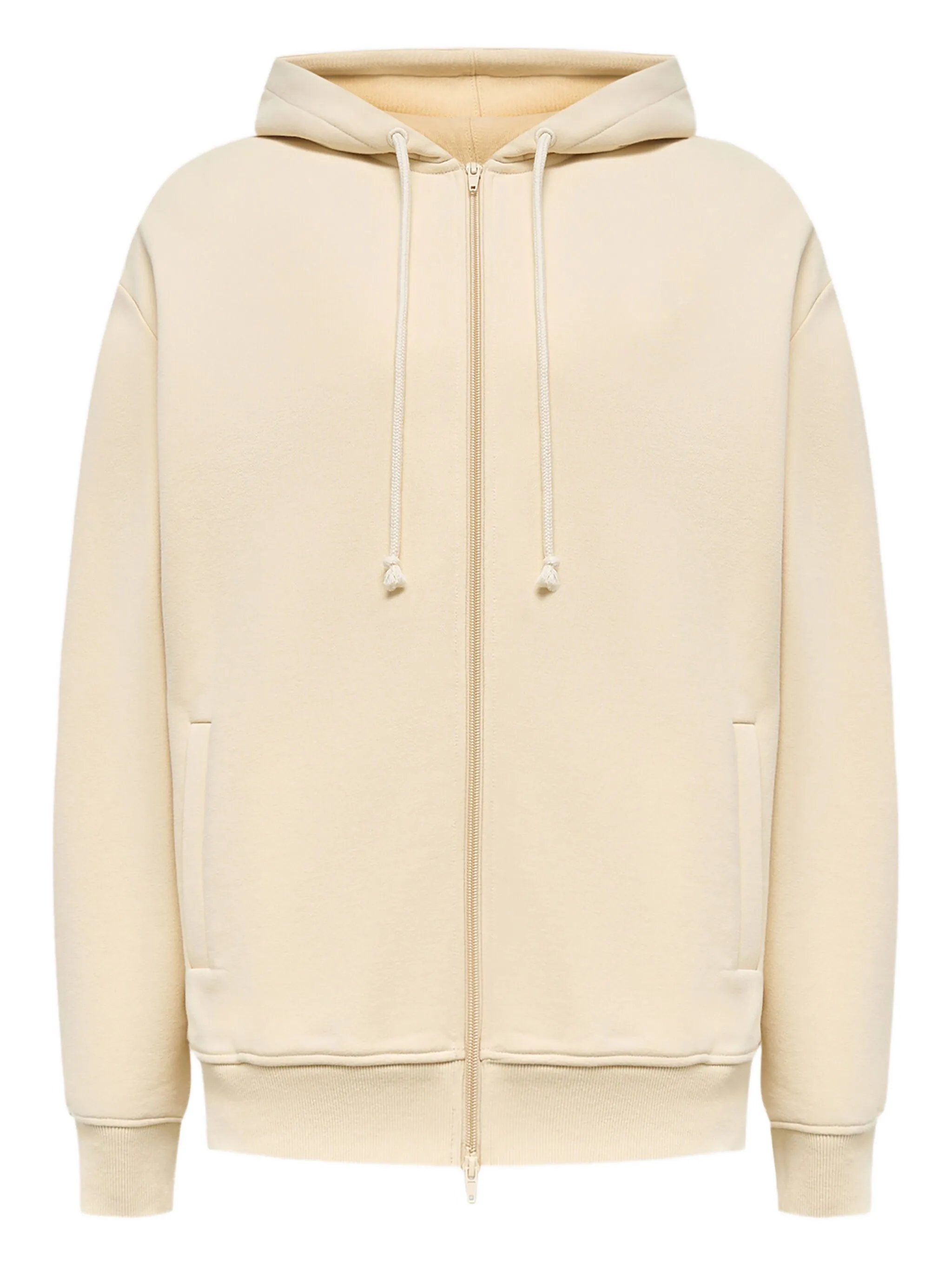 

Персиковая махровая толстовка с капюшоном на молнии 12 Storeez