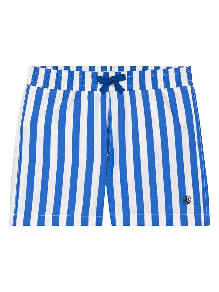 Плавки с быстросохнущей тканью PETIT BATEAU, синий/белый