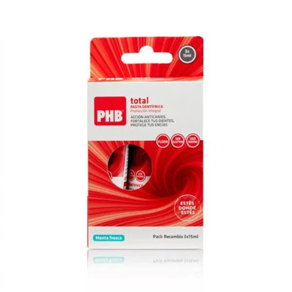 

Тройная упаковка зубной пасты Pasta Dentífrica Total Phb, 1 UD