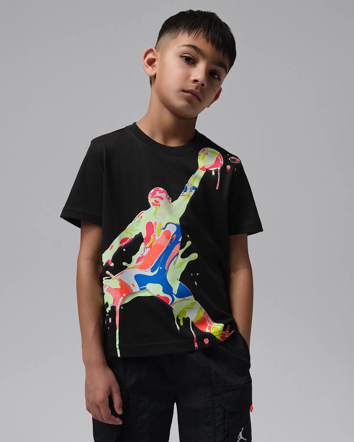 Детская футболка Jordan Super Splash Little Kids' Paint Spill Jumpman, Black