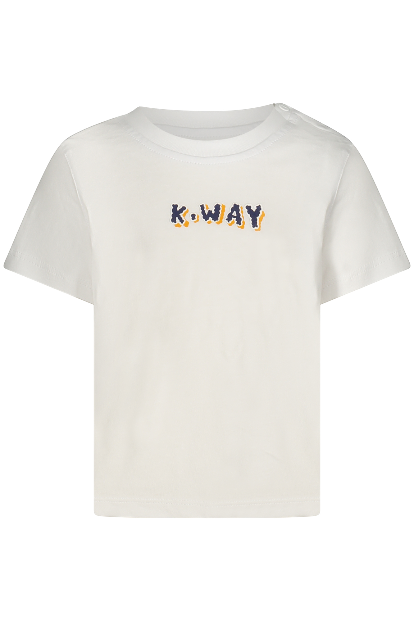 

Футболка детская K-Way хлопковая с логотипом, белый
