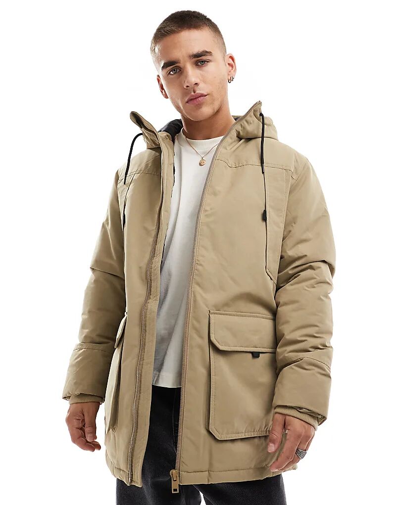 

Парка хозяйственная бежевого цвета Jack & Jones