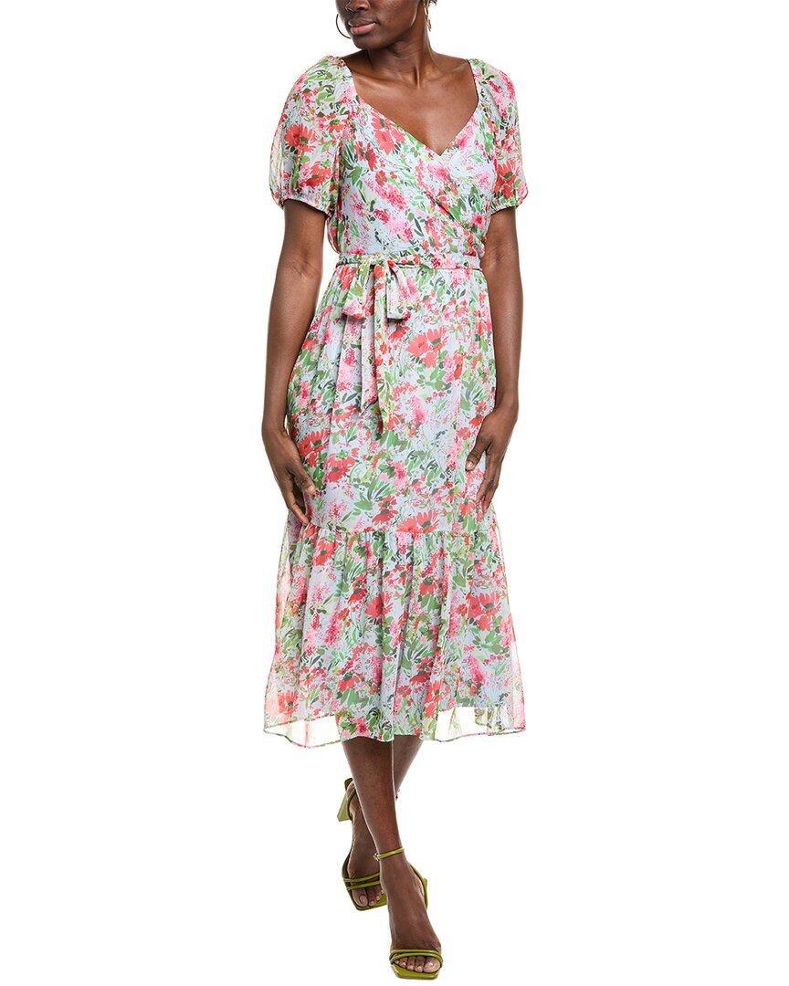 

Платье миди из шифона Julia Jordan, синий