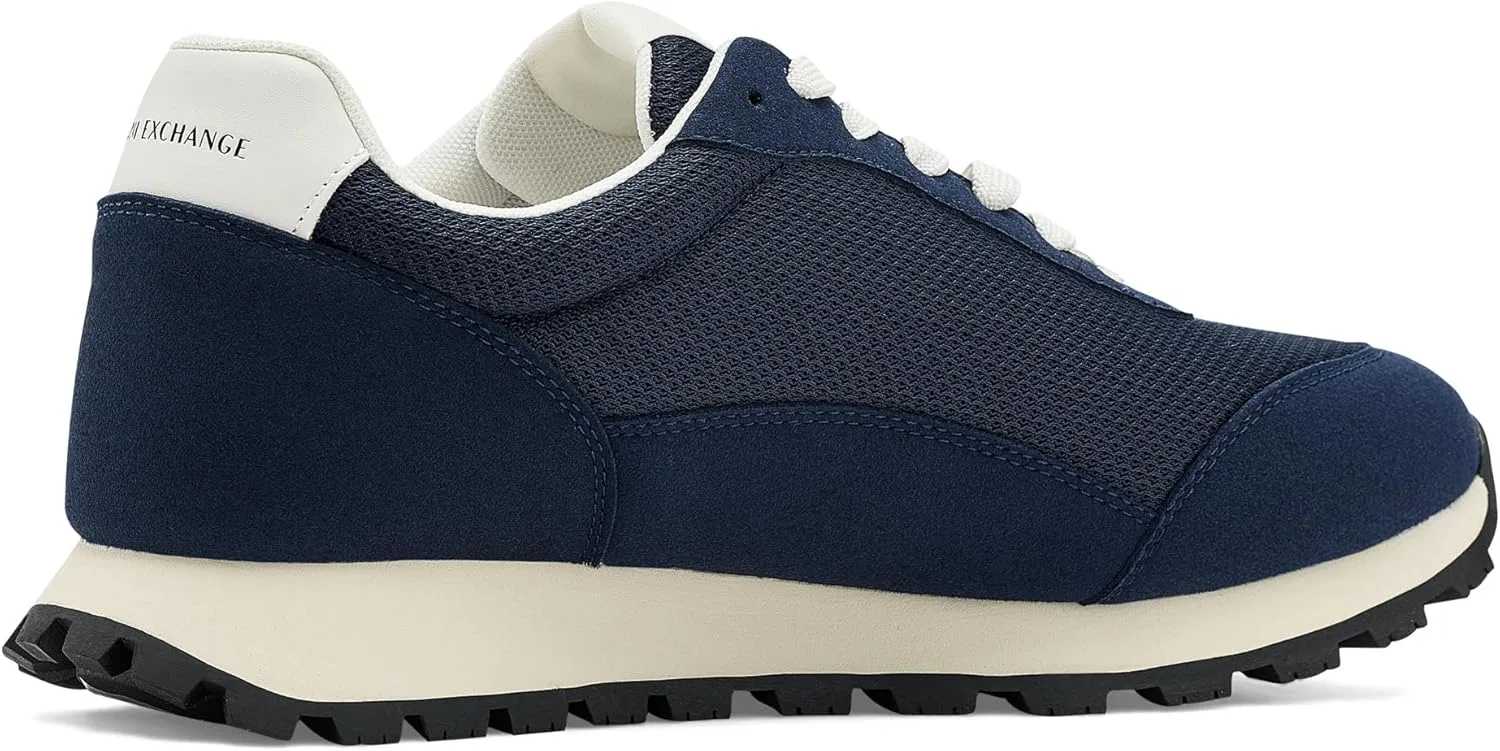 Кроссовки Armani Exchange Essential Drop Mesh Details для мужчин, Navy Off — фото 3