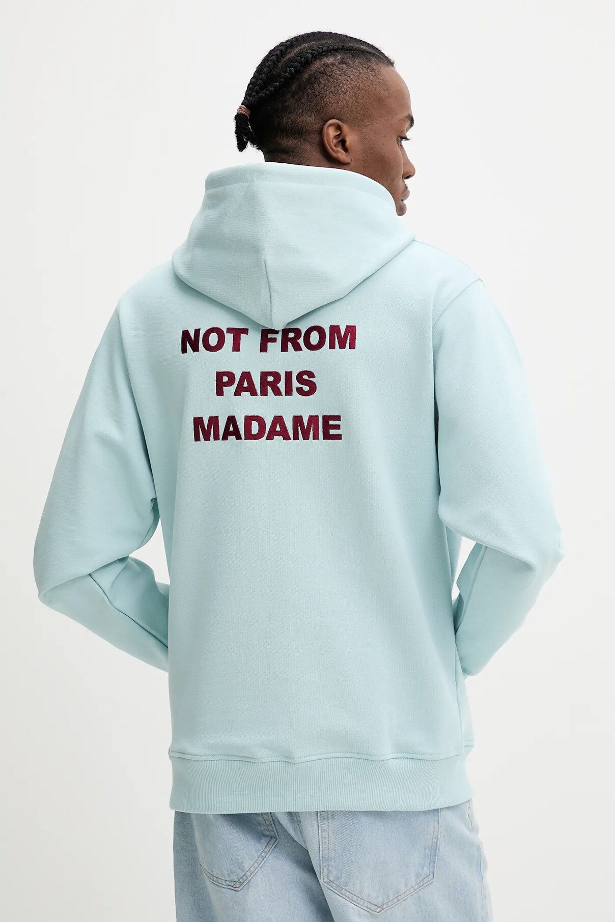 

Хлопковая толстовка Le Hoodie Slogan Drôle De Monsieur, бирюзовый