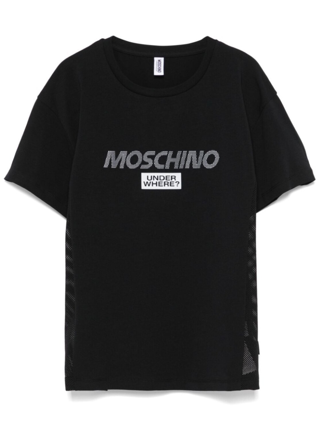 

Футболка с принтом логотипа Moschino, черный