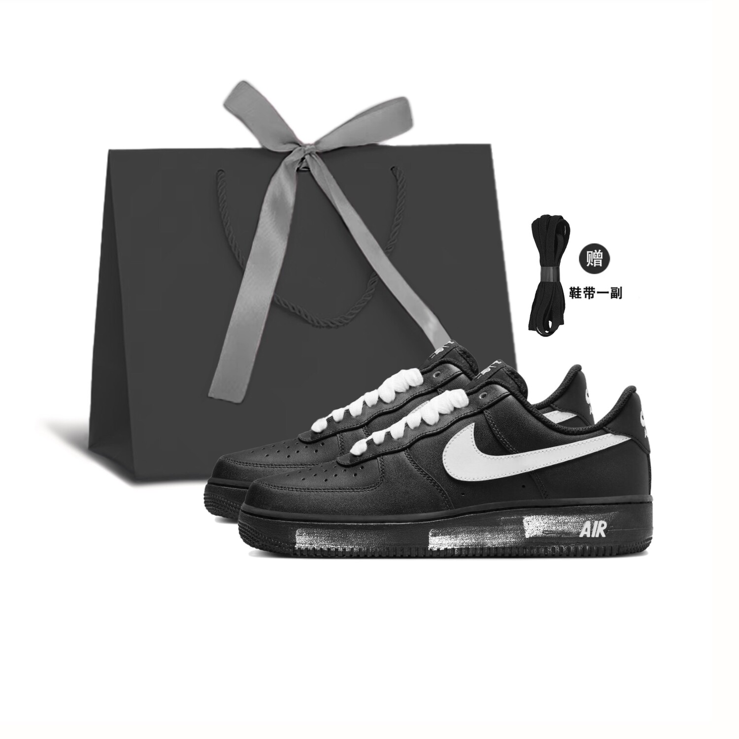 

Кроссовки Air Force 1 для скейтбординга, унисекс, низкие, черный/белый Nike