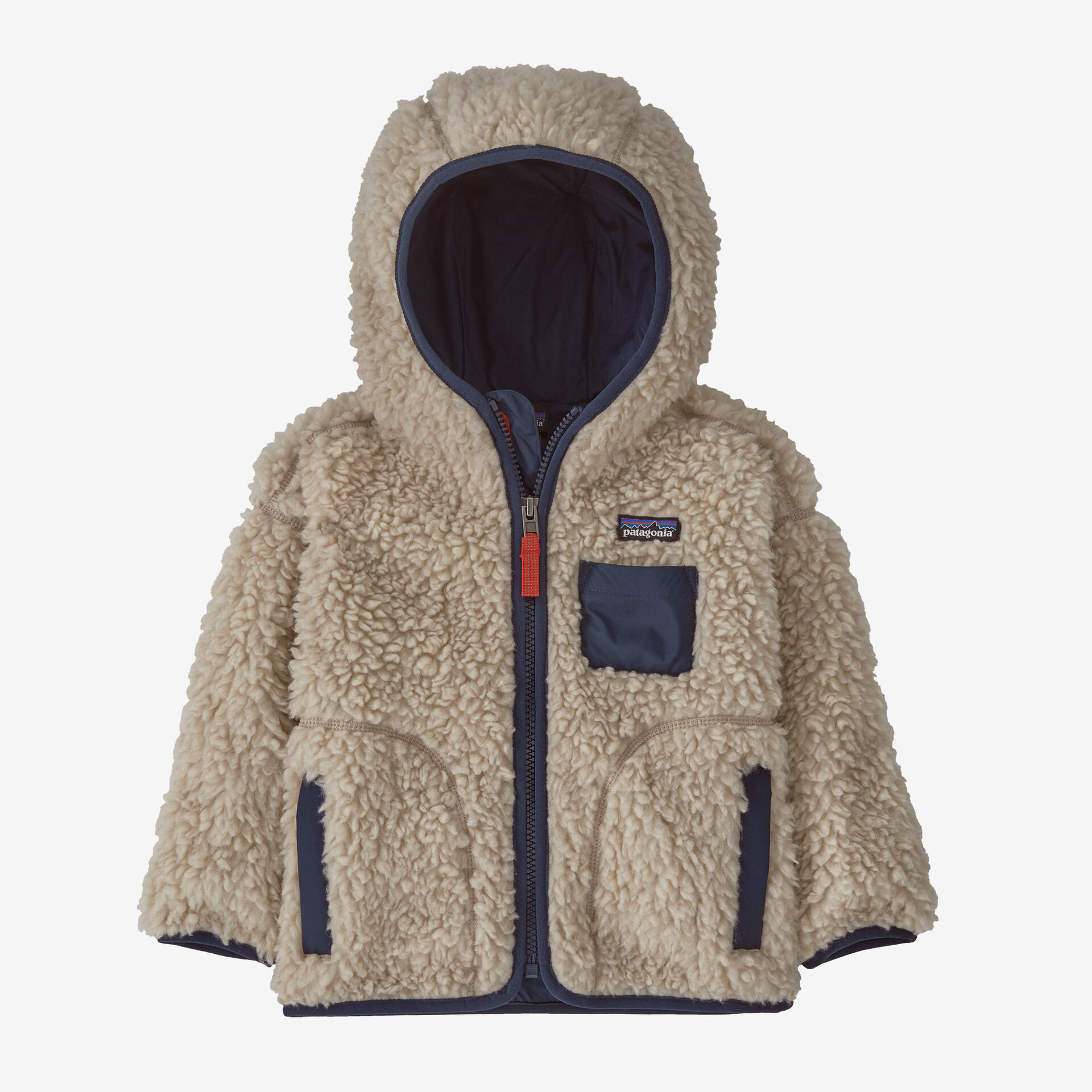 

Флисовая толстовка Baby Retro-X Patagonia, цвет Natural w/New Navy