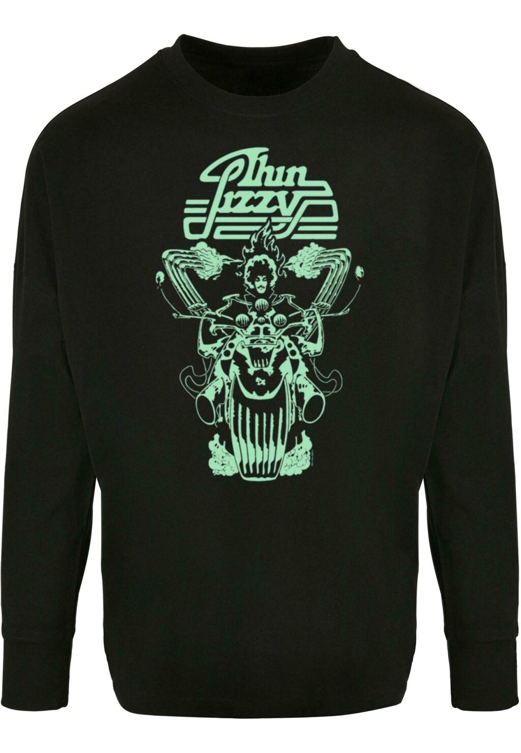

Топ с длинными рукавами THIN LIZZY ROCKER FLAMES Merchcode, черный