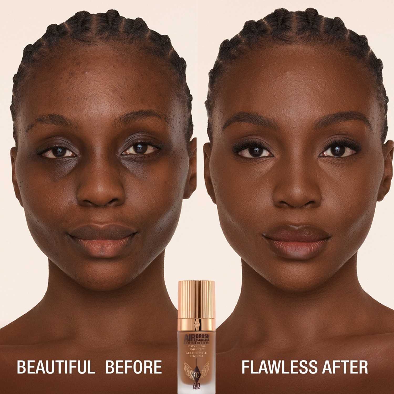 Тональный крем для лица airbrush flawless Charlotte Tilbury, 15 - neutral, объем 30 мл — фото 2