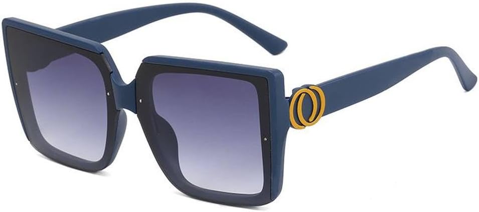 

Солнцезащитные очки LVTFCO с крупной оправой для женщин, защита от УФ-излучения UV400, женские солнцезащитные очки для вождения и путешествий, синий градиент, Blue Gradient Gray