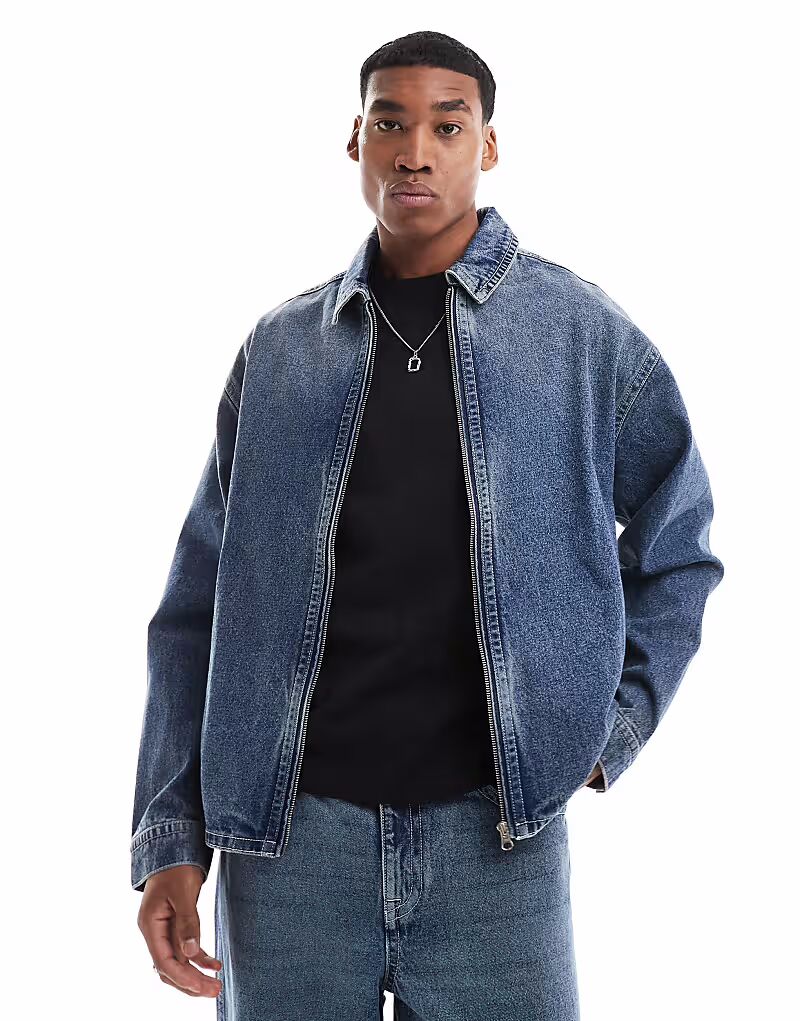 

Куртка свободного кроя от ASOS DESIGN, цвет средне-синий