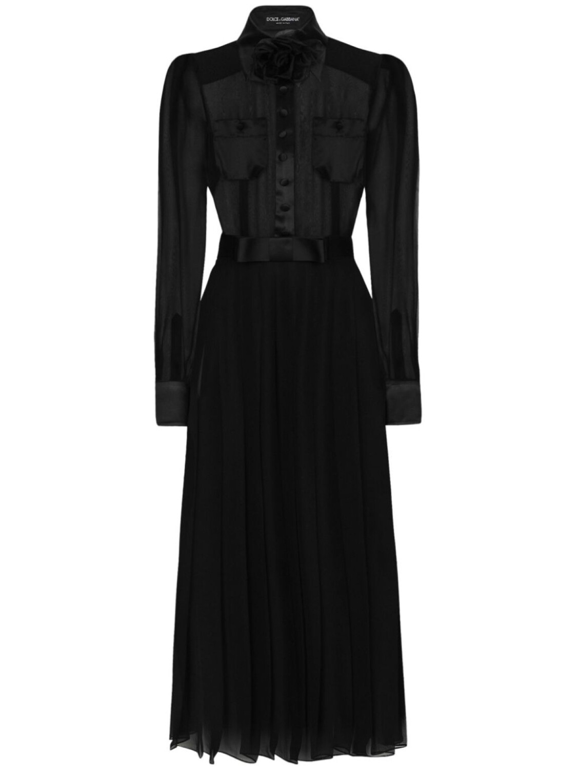 

Dolce & Gabbana платье с цветочной аппликацией, черный