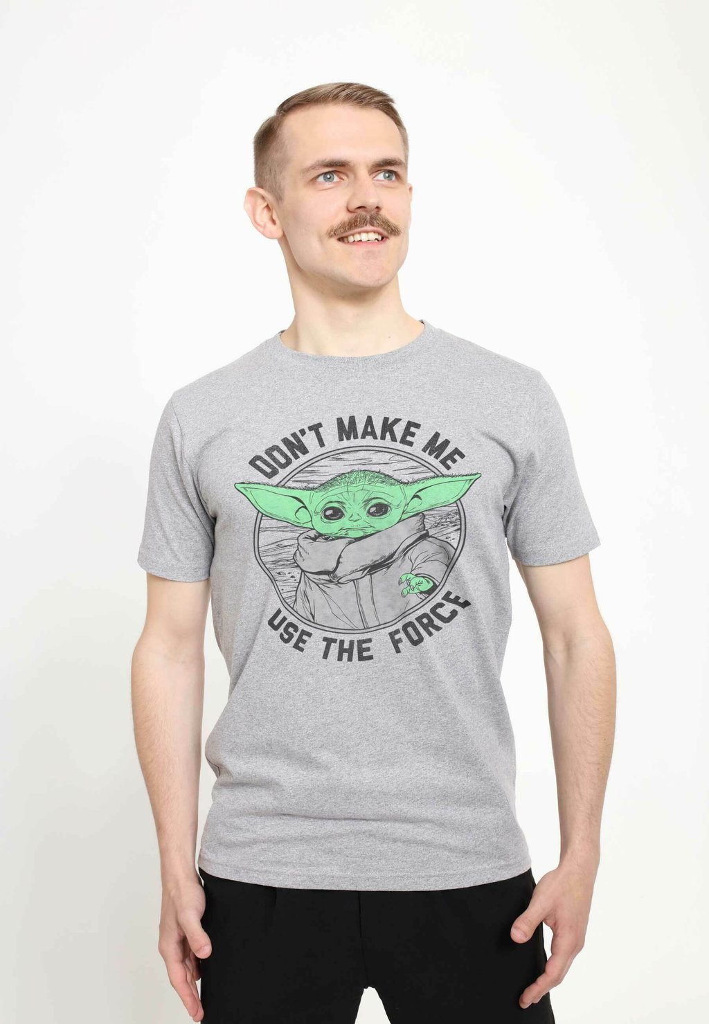 

Футболка с принтом STAR WARS: THE MANDALORIAN DON'T MAKE ME UNISEX Star Wars, цвет Mottled Light Grey