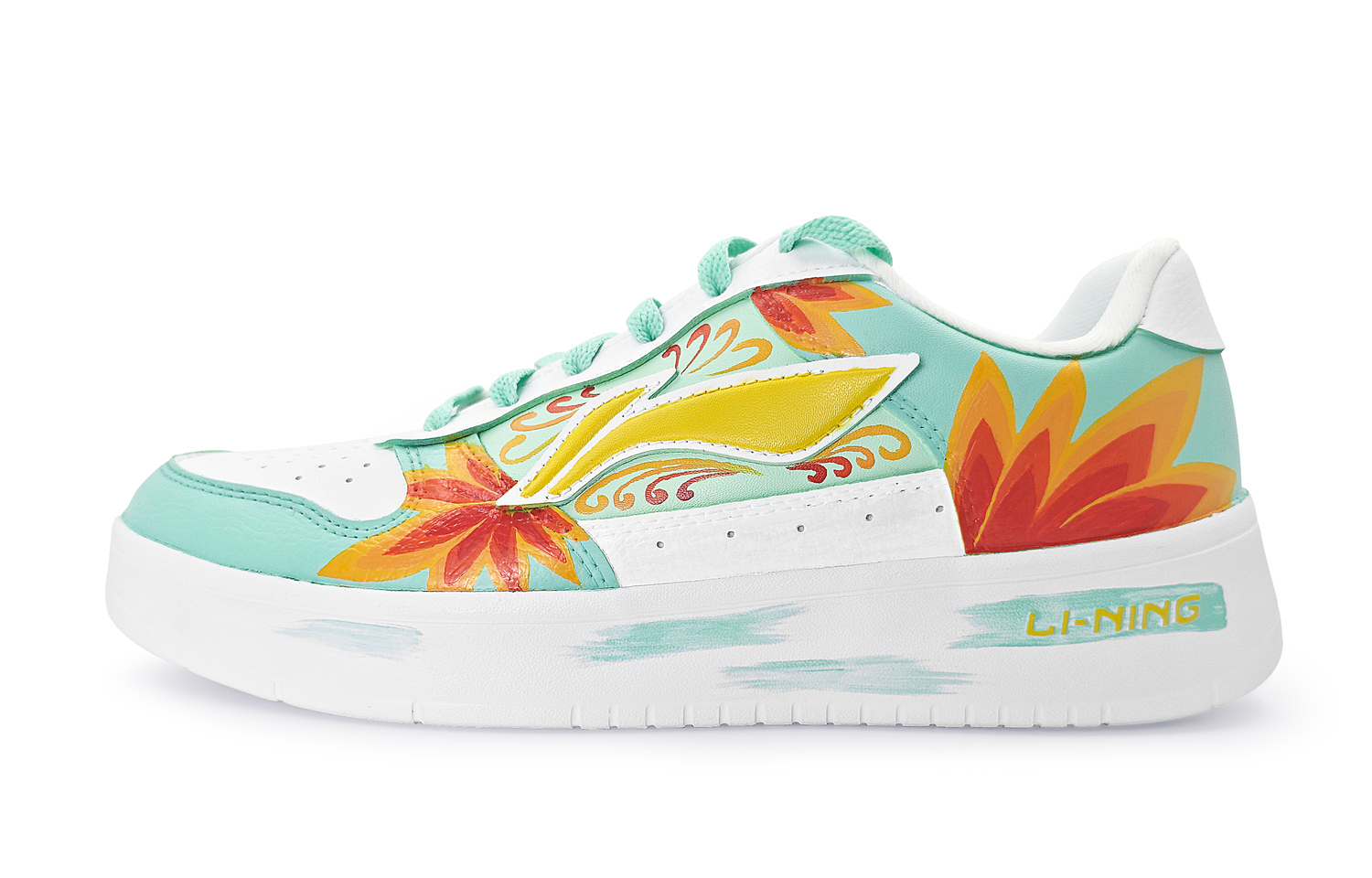 

Плавающие ботинки Li Ning, износостойкие, дышащие, с возможностью увеличения высоты, низкие, для скейтбординга, унисекс., cyan