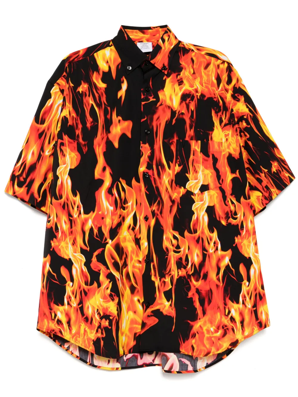 

Рубашка с графичным принтом VETEMENTS, черный