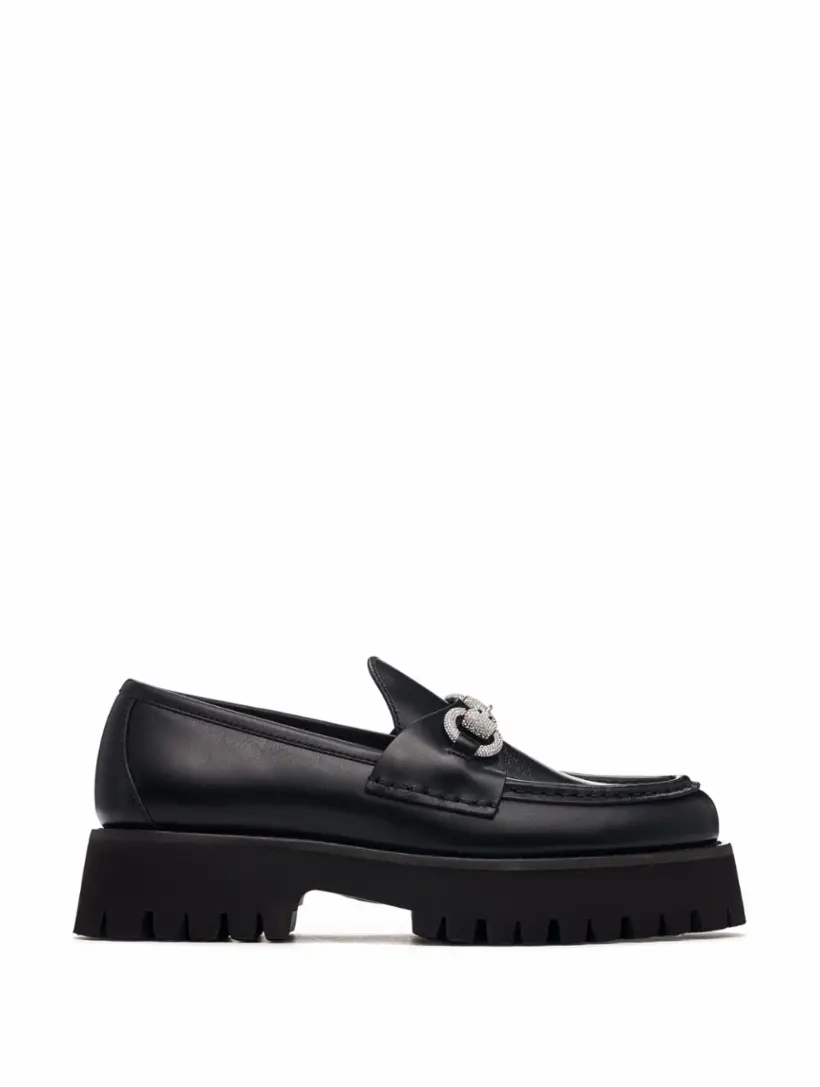 

Кожаные лоферы Horsebit Gucci, черный