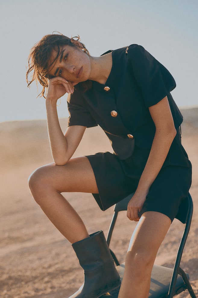 

Блузка с рукавами-фонариками H&M, черный