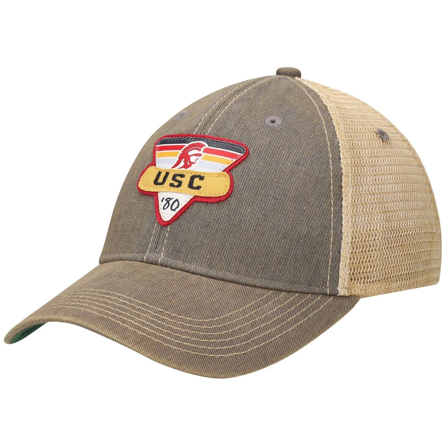 

Мужская серая кепка USC Trojans Legacy Point Old Favorite Trucker Snapback