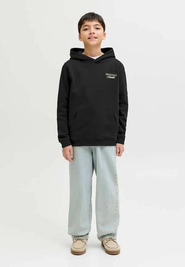 Толстовка с капюшоном Jornorrebro typo back hood sn jnr hoodie Jack & Jones Junior, черный