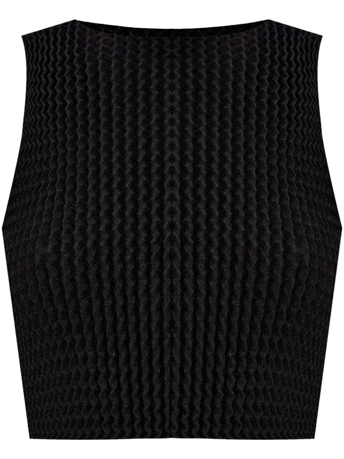 

Issey Miyake укороченный топ из сирсакера, черный