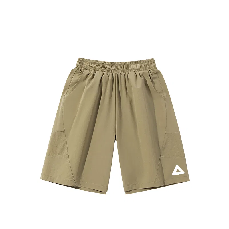 Шорты детские спортивные PEAK Khaki/PK Line White