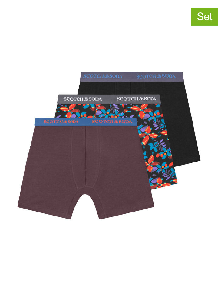 

Трусы боксеры Scotch & Soda, цвет bordeaux/schwarz
