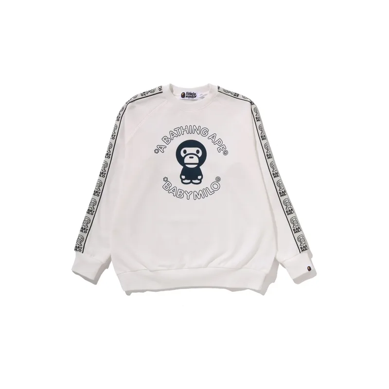 Детский свитшот с круглым вырезом A BATHING APE, черный bkx — фото 4