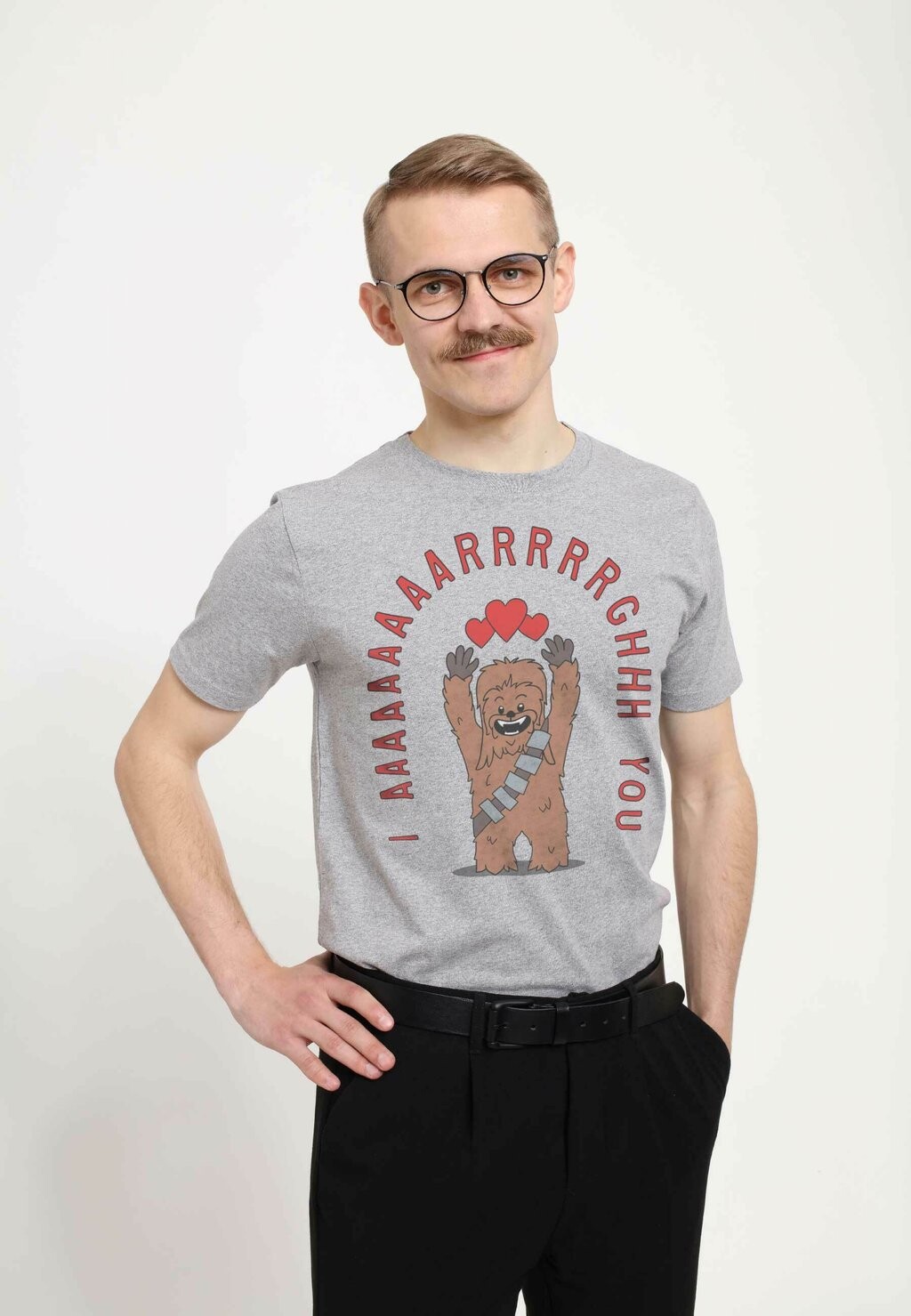 

Футболка с принтом STAR WARS: CLASSIC CHEWIE ARRGGHS YOU UNISEX Star Wars, цвет Mottled Grey