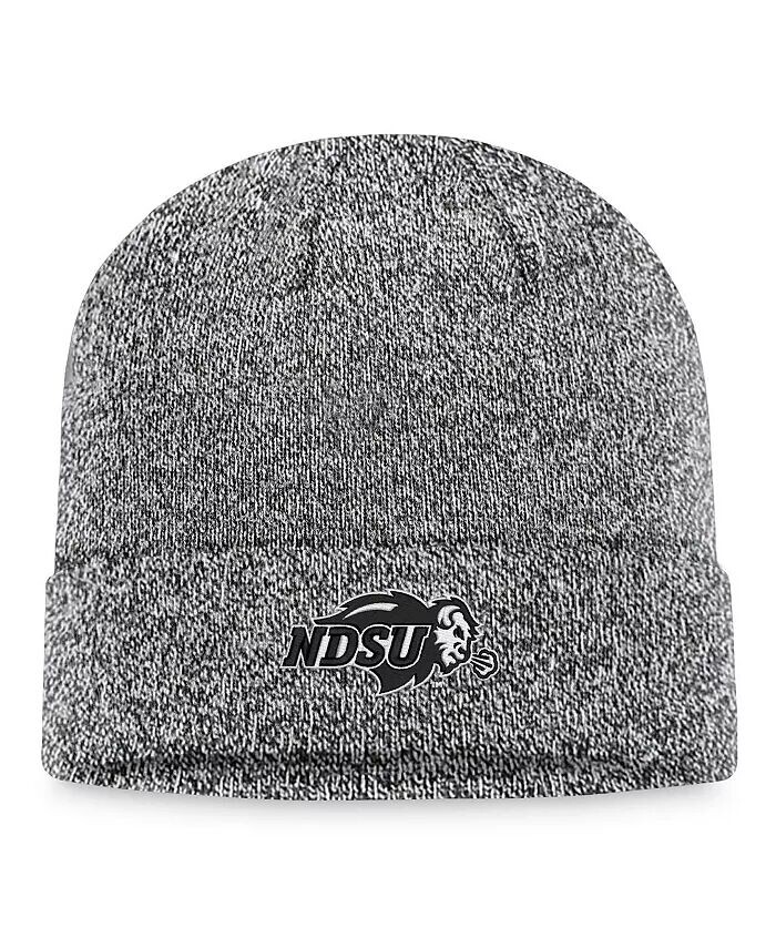 

Мужская вязаная шапка NDSU Bison цвета «черный меланж» с манжетами Top of the World