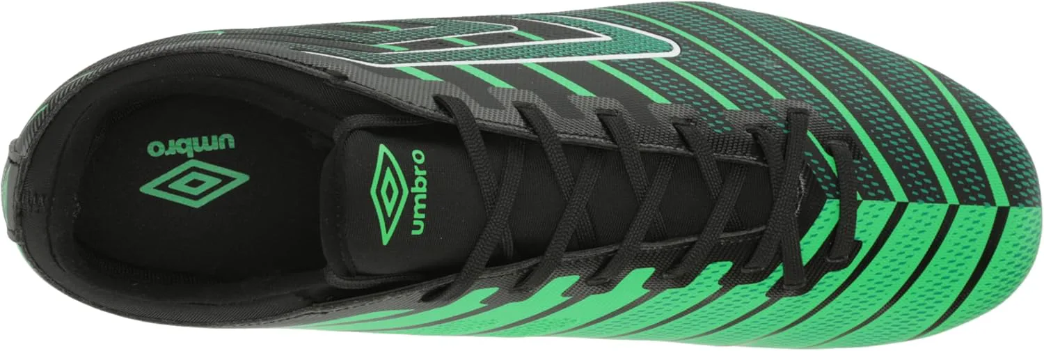 Футбольные бутсы Umbro Men's Velocita Elixir Club Fg, черный/зеленый/белый — фото 3