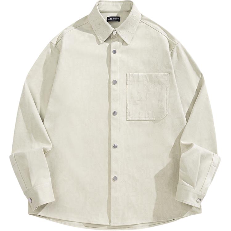 

Рубашка из искусственной замши для мужчин PEACEBIRD MEN, mist белый 1