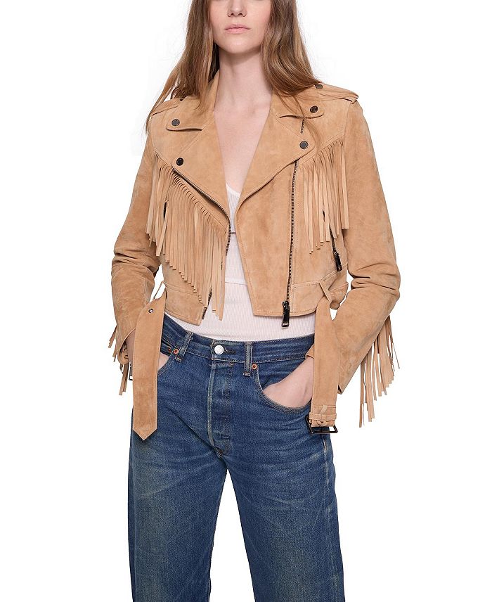 

Дубленка Gemma из замши Rebecca Minkoff, коричневый/бежевый
