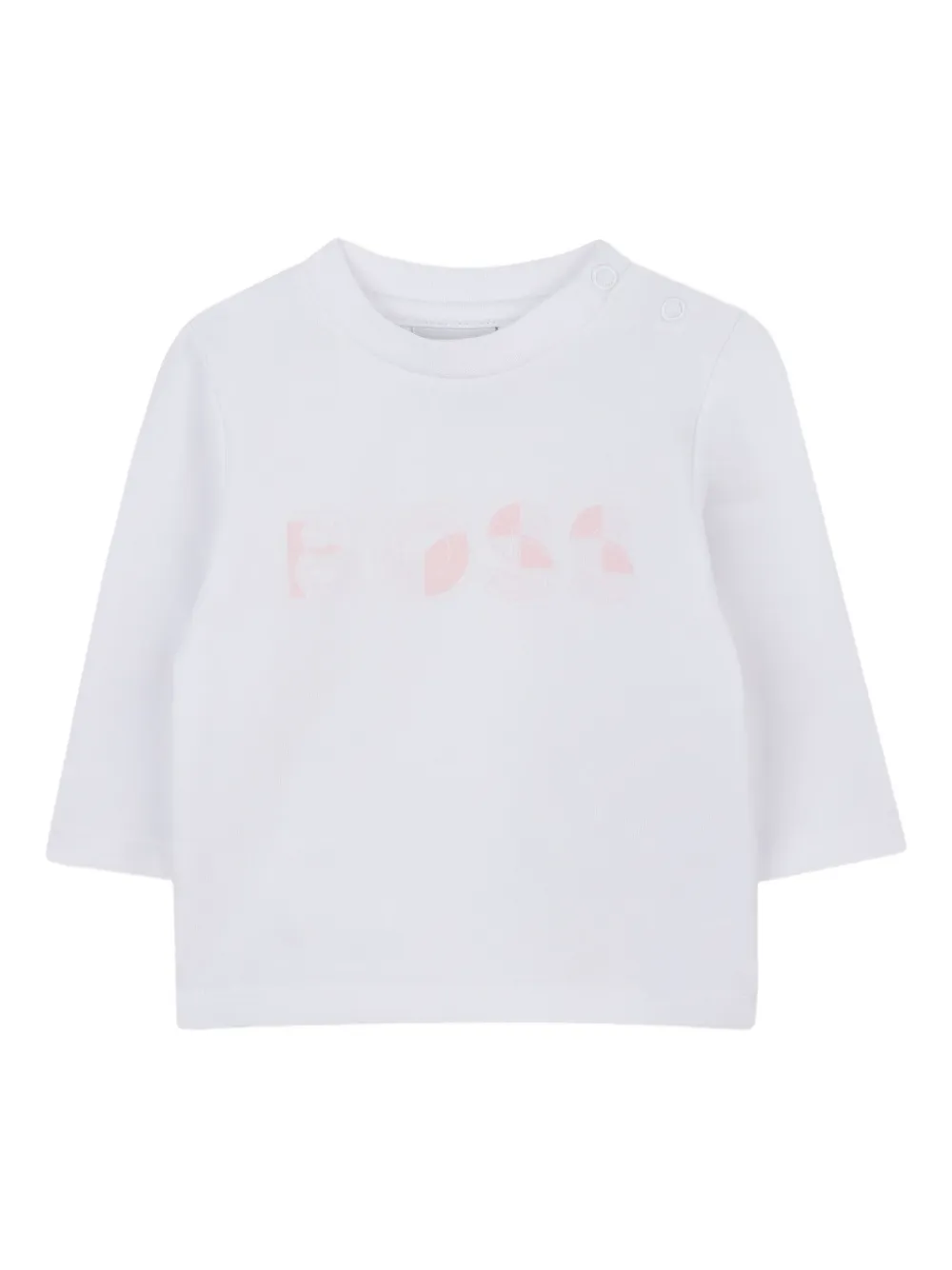 Спортивный костюм с вышивкой BOSS Kidswear, розовый — фото 4