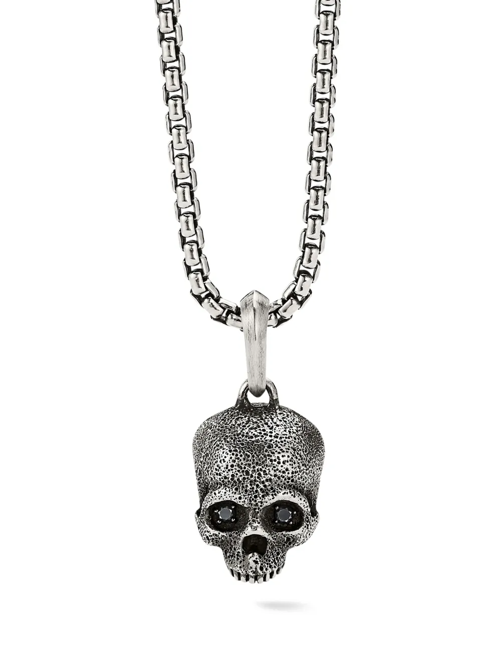 

Серебряная подвеска Memento Mori Skull с бриллиантами (18 мм) David Yurman, серебяный