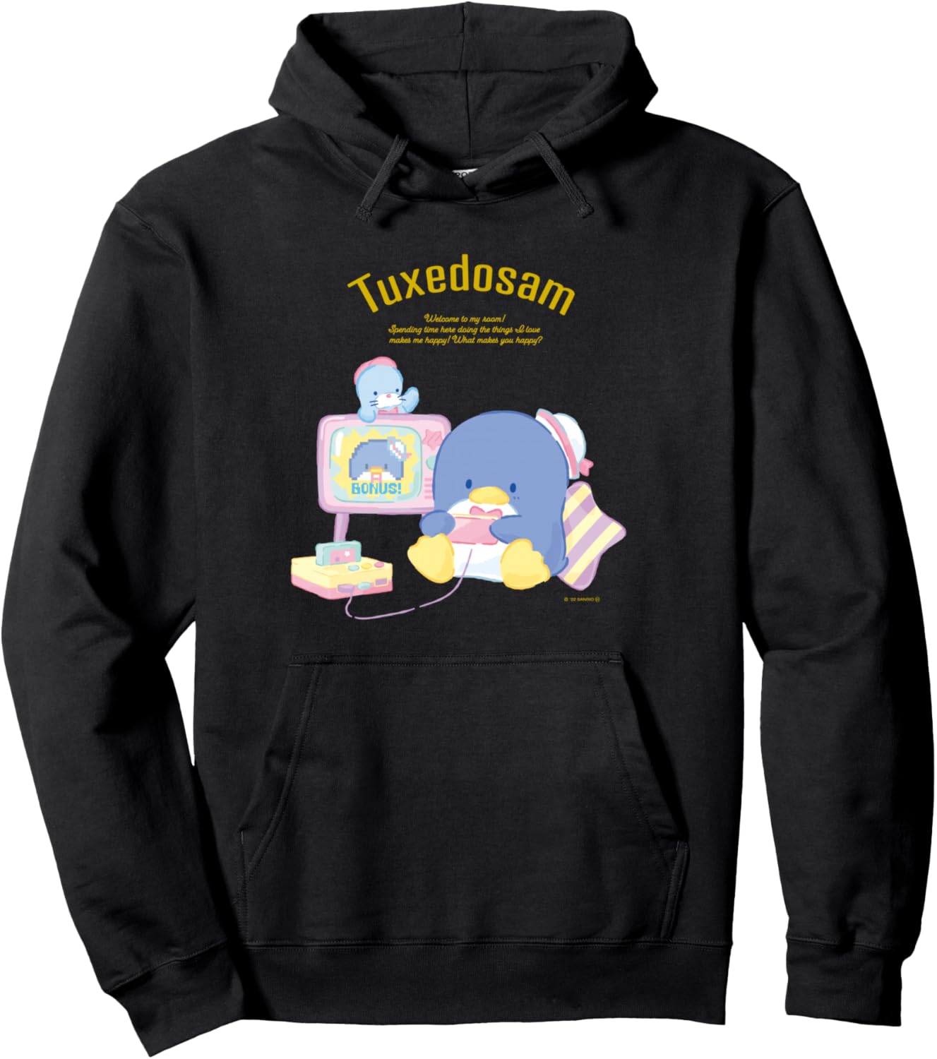 

Толстовка Tuxedo Sam Happiness My Room. Рекомендуется в качестве подарка на День святого Валентина Sanrio (Watanabe), черный