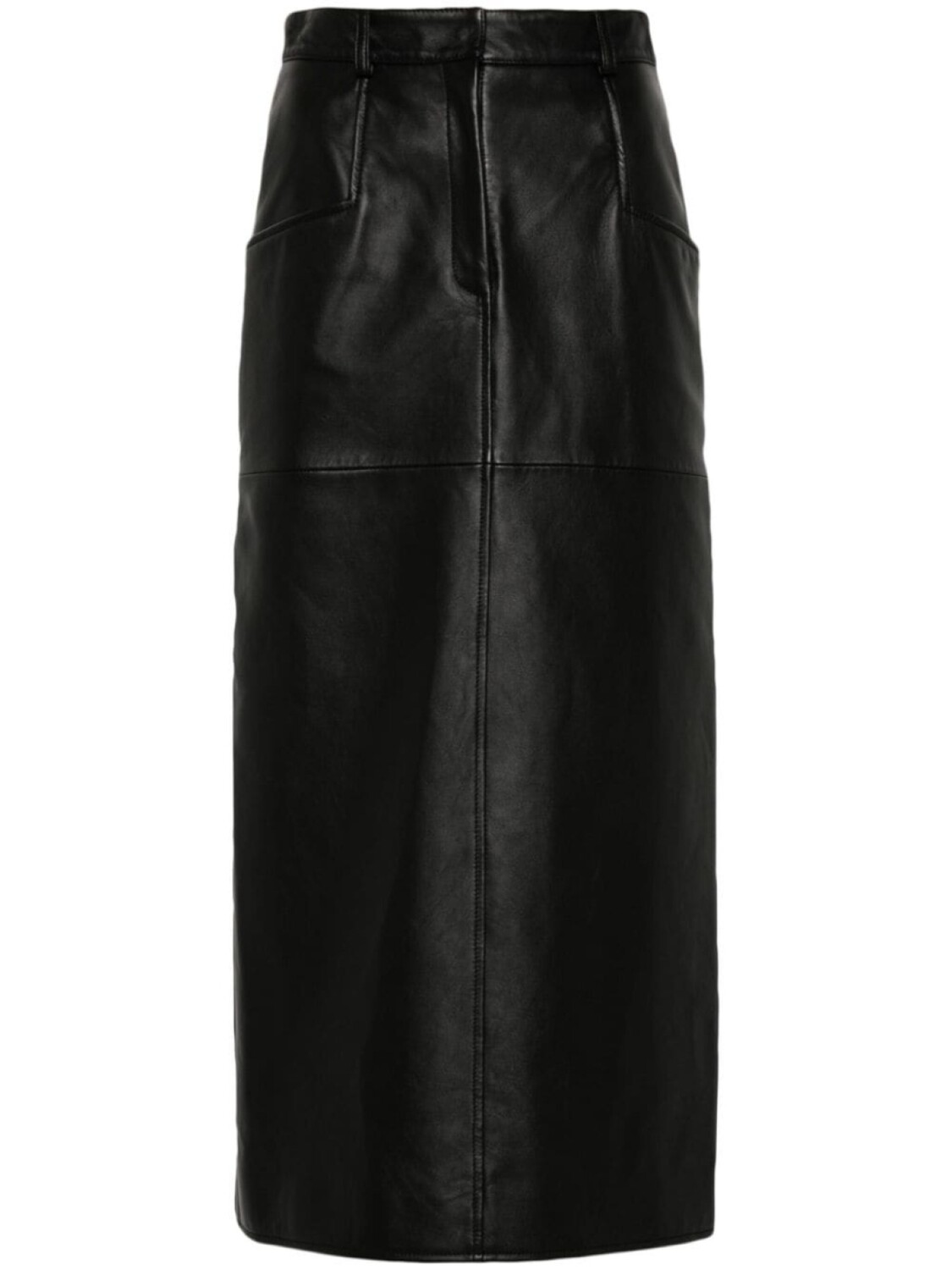 

Moschino кожаная юбка миди, черный