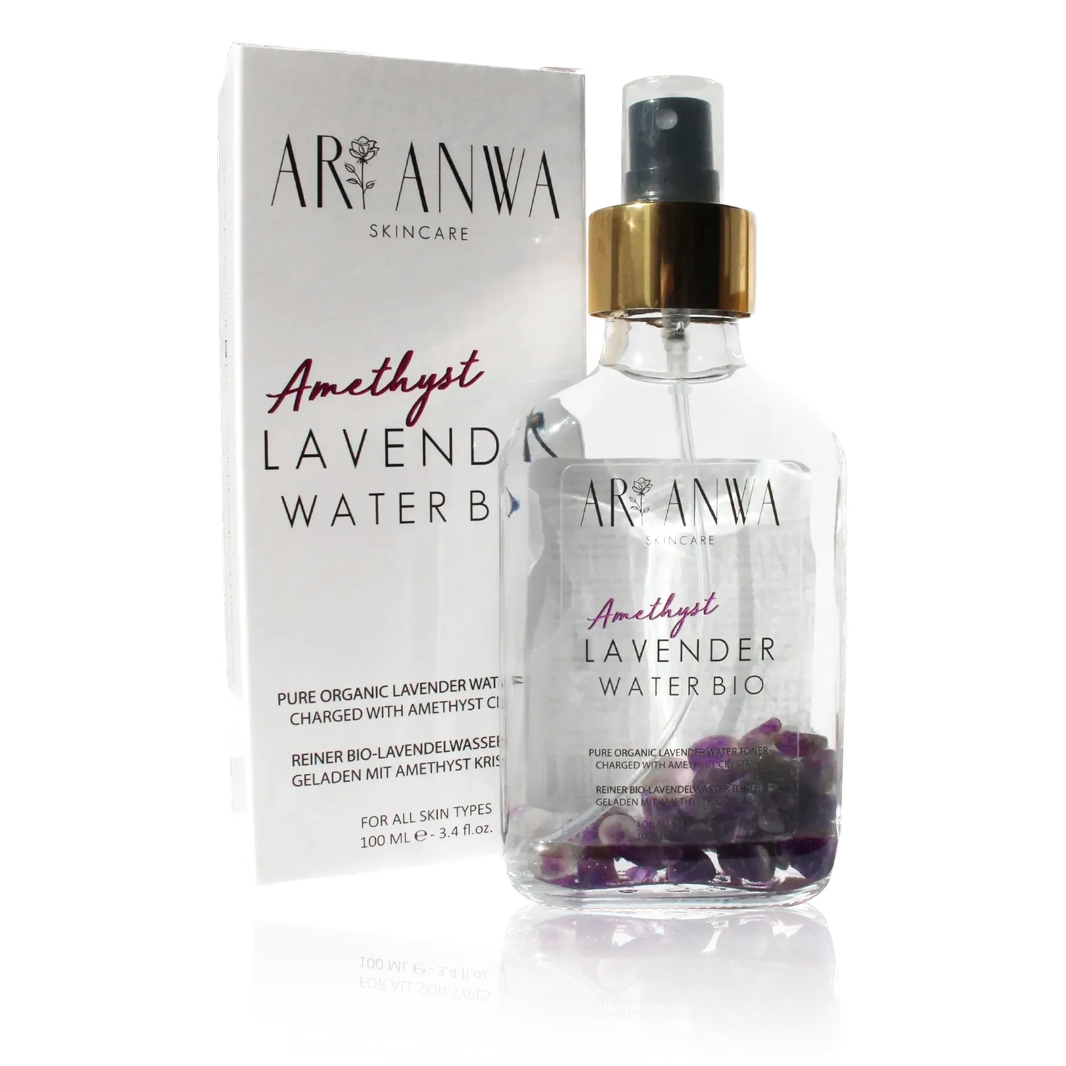 

Тоник для лица amethyst lavendelwasser spray Ari Anwa Skincare, объем 100мл